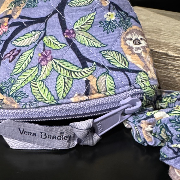 Purple Sloth Print Cosmetic Bag and Scrunchie Set - Picture 2 of 4